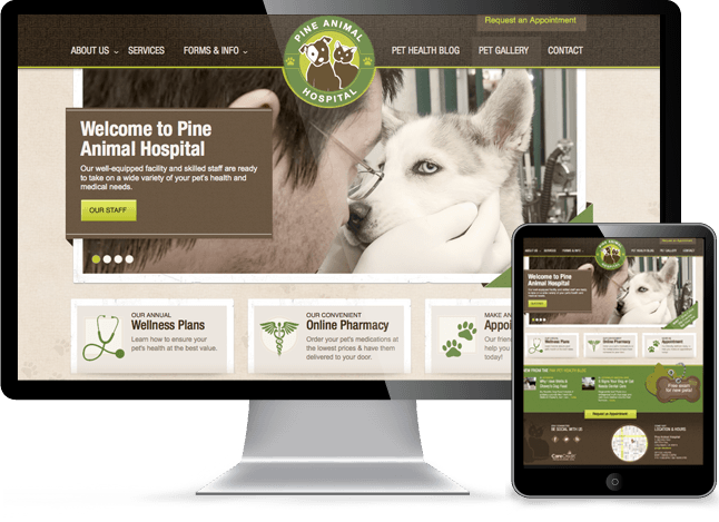 Pine Animal Hospital Business Website Design