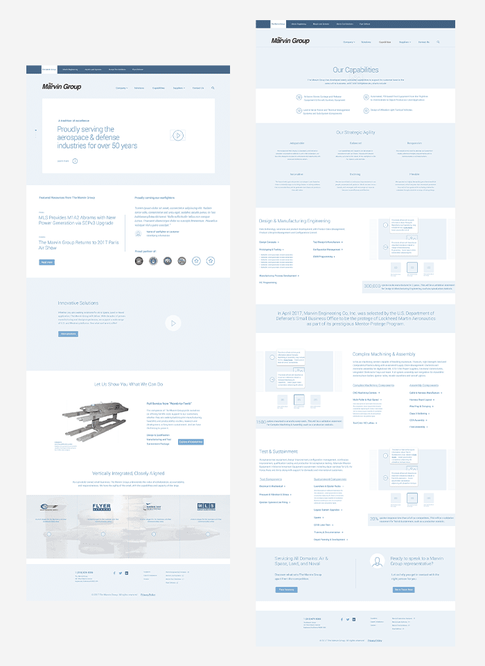 marvin group wireframes