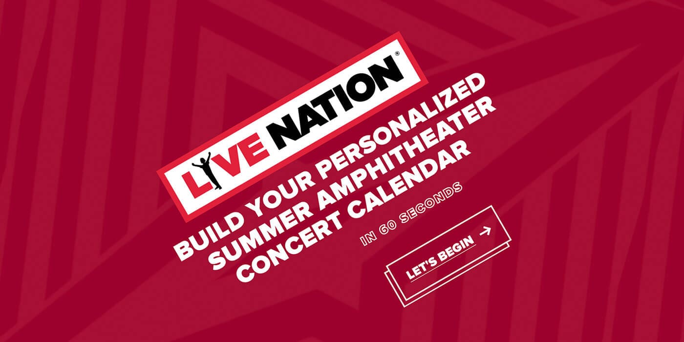 Live Nation logo with promo text
