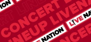 LiveNation logo on a red background