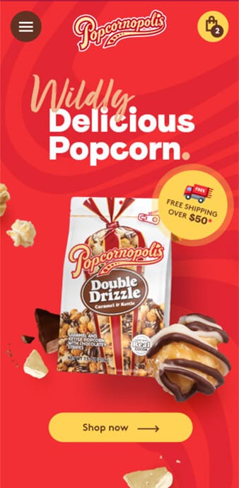 Popcornopolis Mobile Homepage