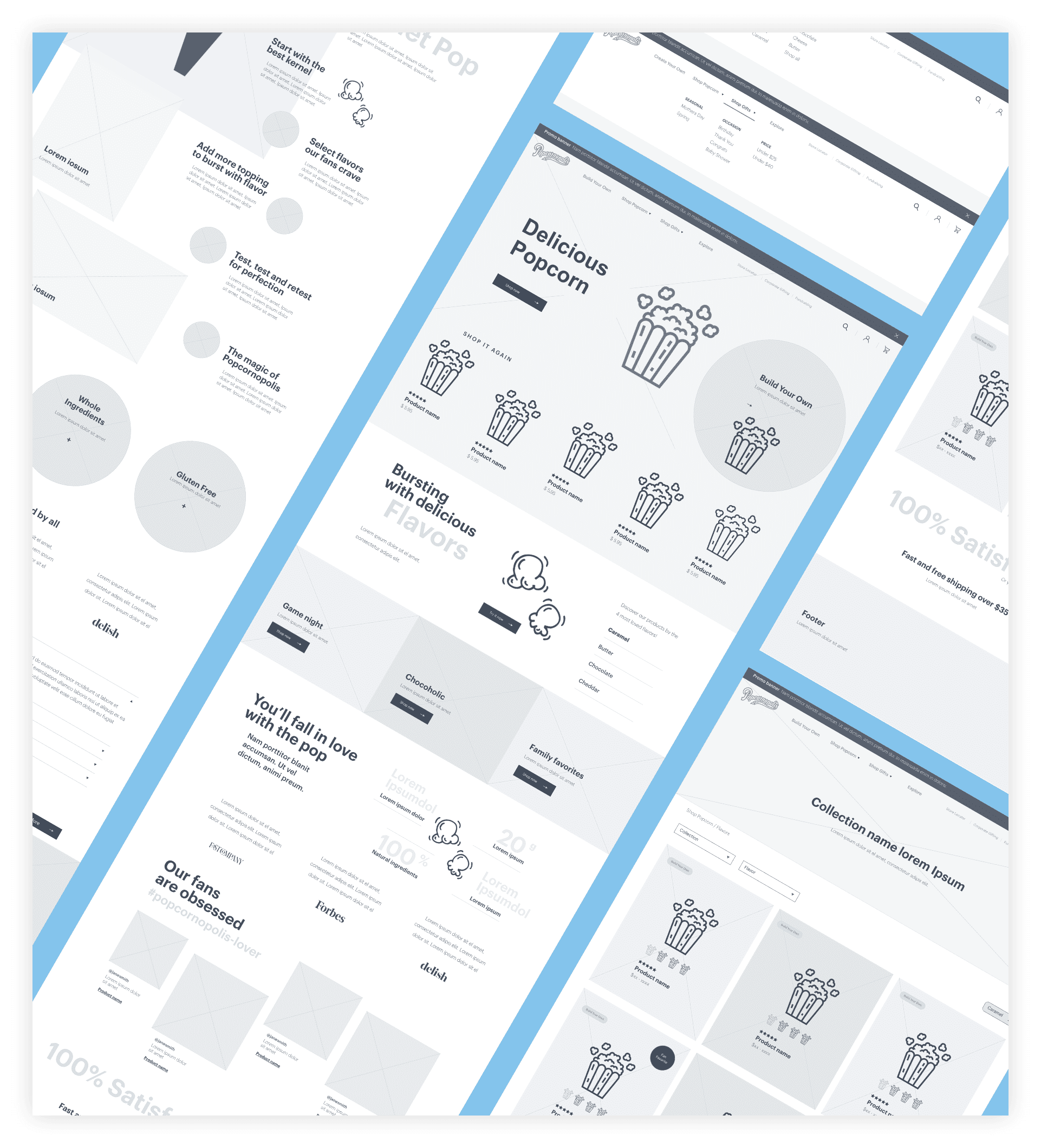 eCommerce Agency Wireframes