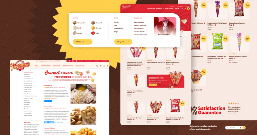 Popcornopolis site flavor pages