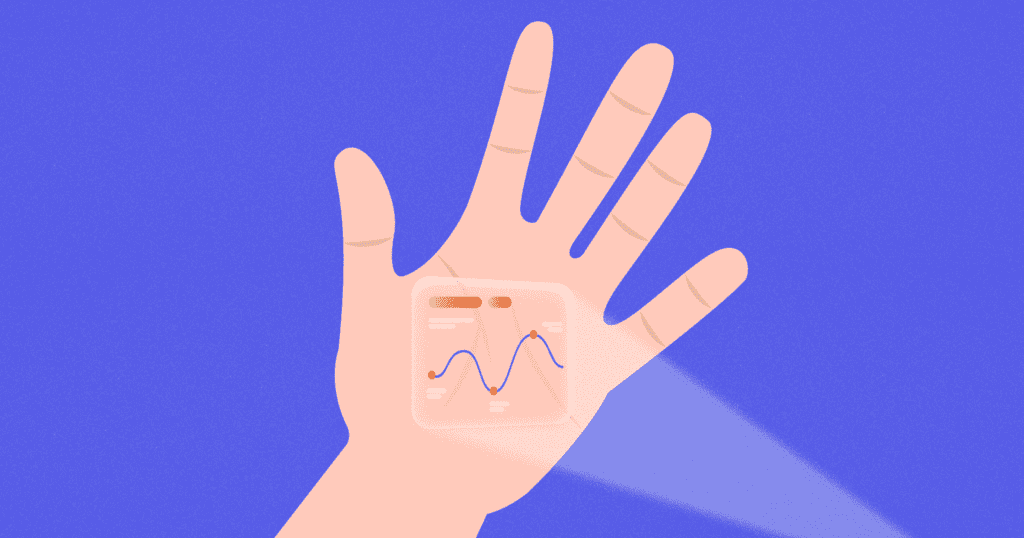 Hand holding data chart about ethical standards around user data