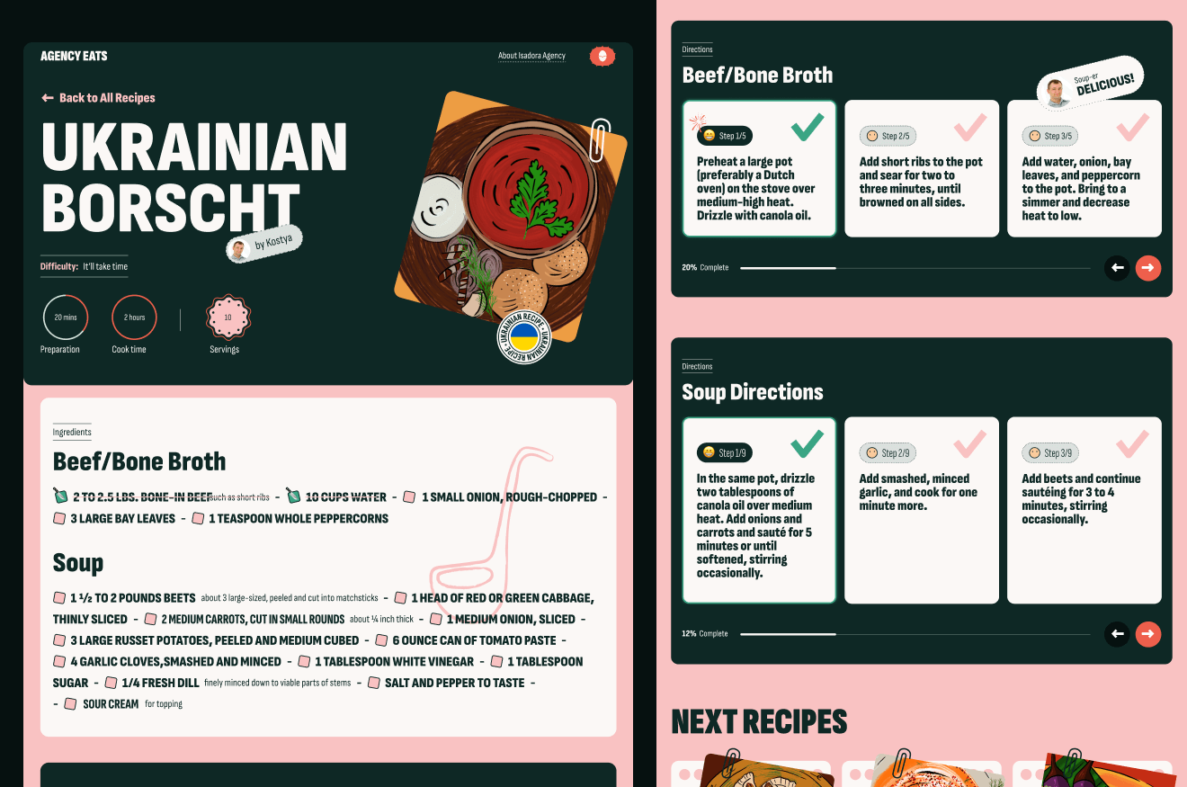 Recipe Page Example